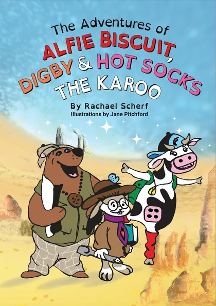 Cover of The Karoo: the trio in a wide desert landscape.